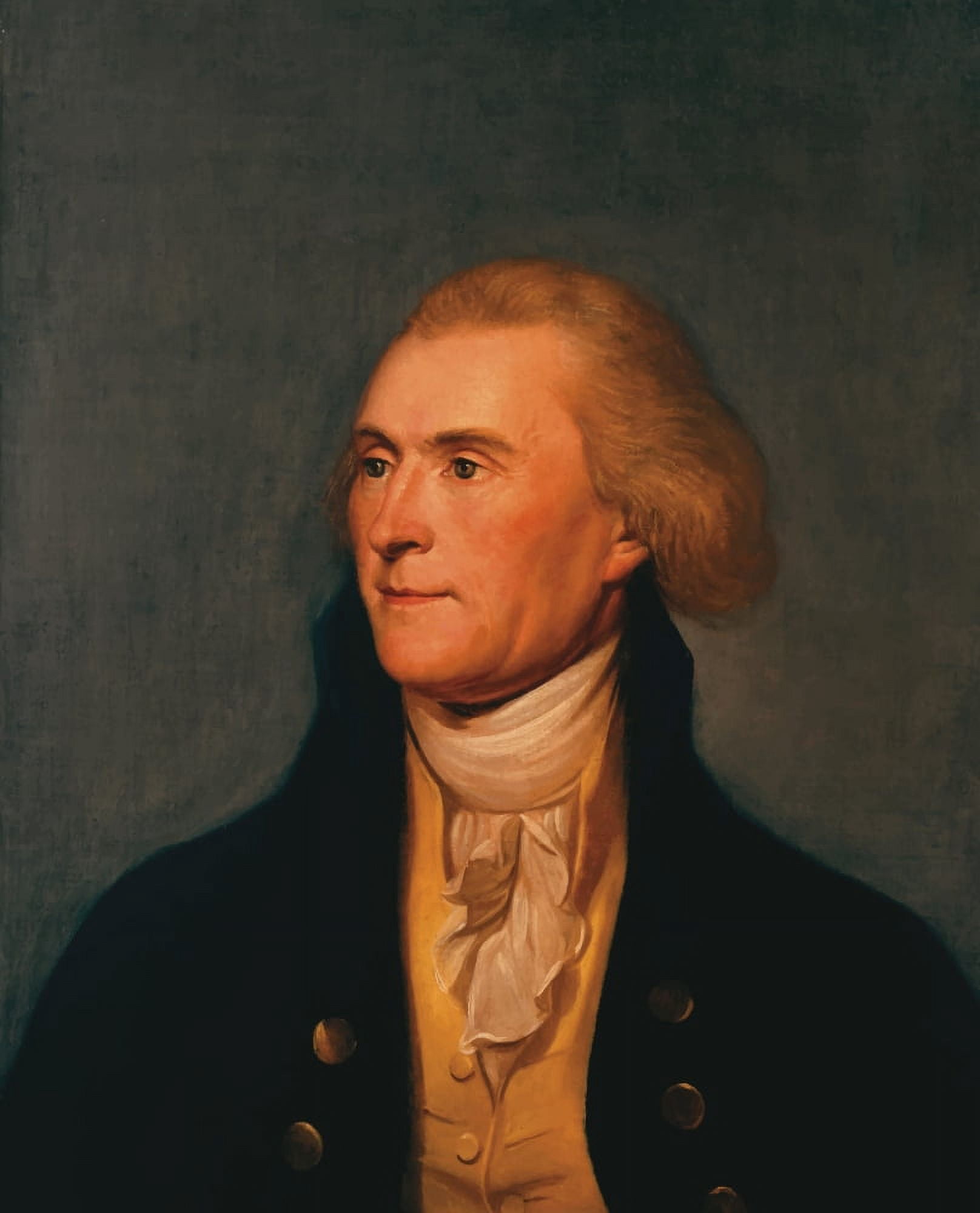 Digitally vector painting of Thomas Jefferson Canvas Art - John ParrotStocktrek Images (13 x 16)