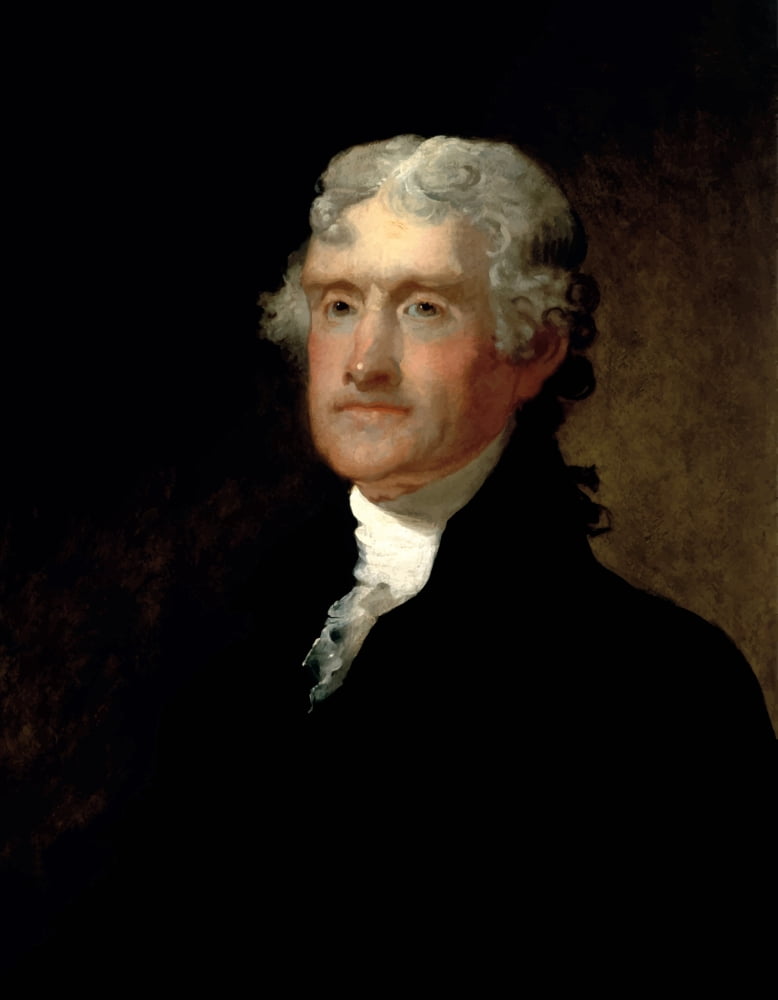Digitally vector painting of Thomas Jefferson Canvas Art - John ParrotStocktrek Images (25 x 32)