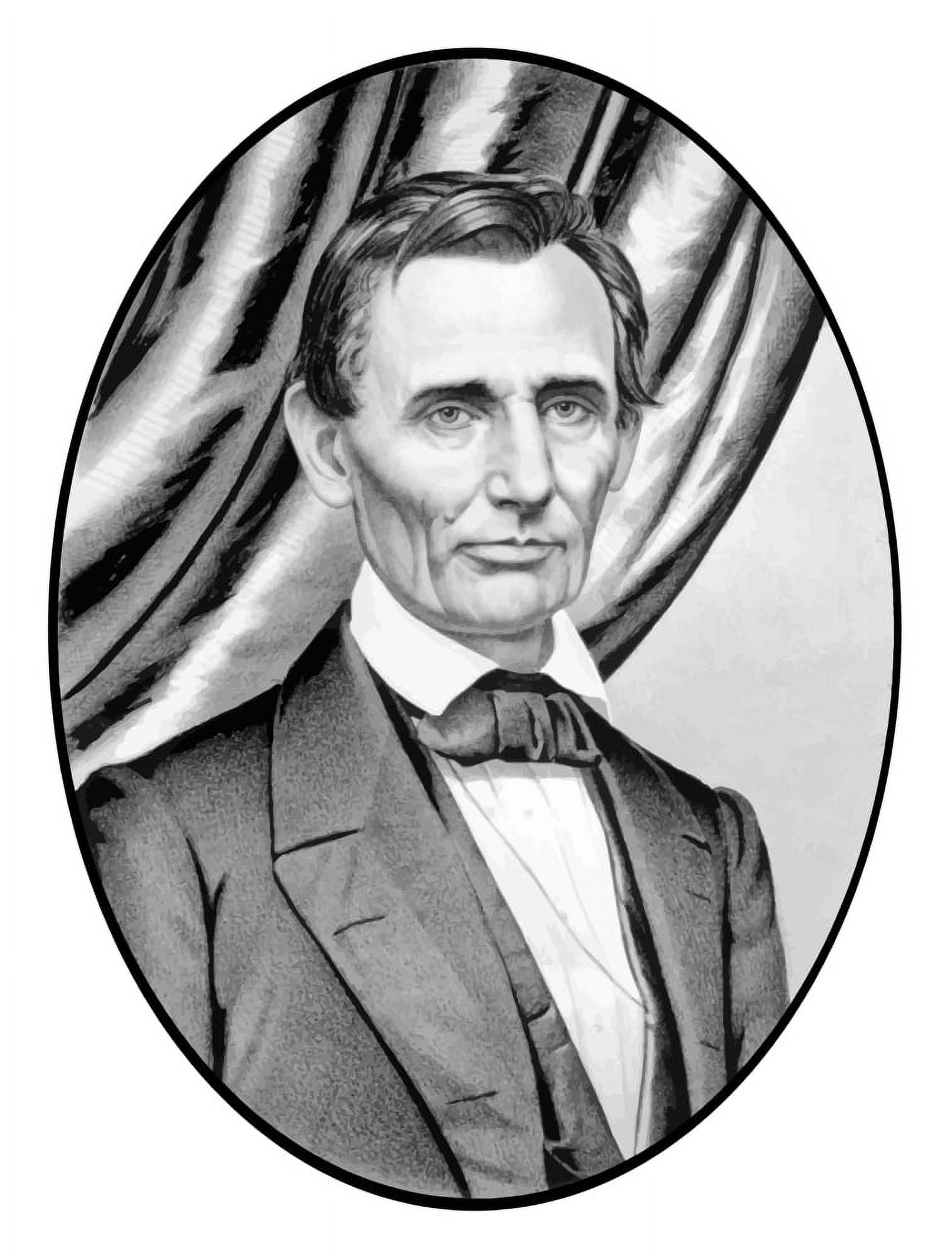 Digitally vector portrait of Abe Lincoln Canvas Art - John ParrotStocktrek Images (25 x 33)