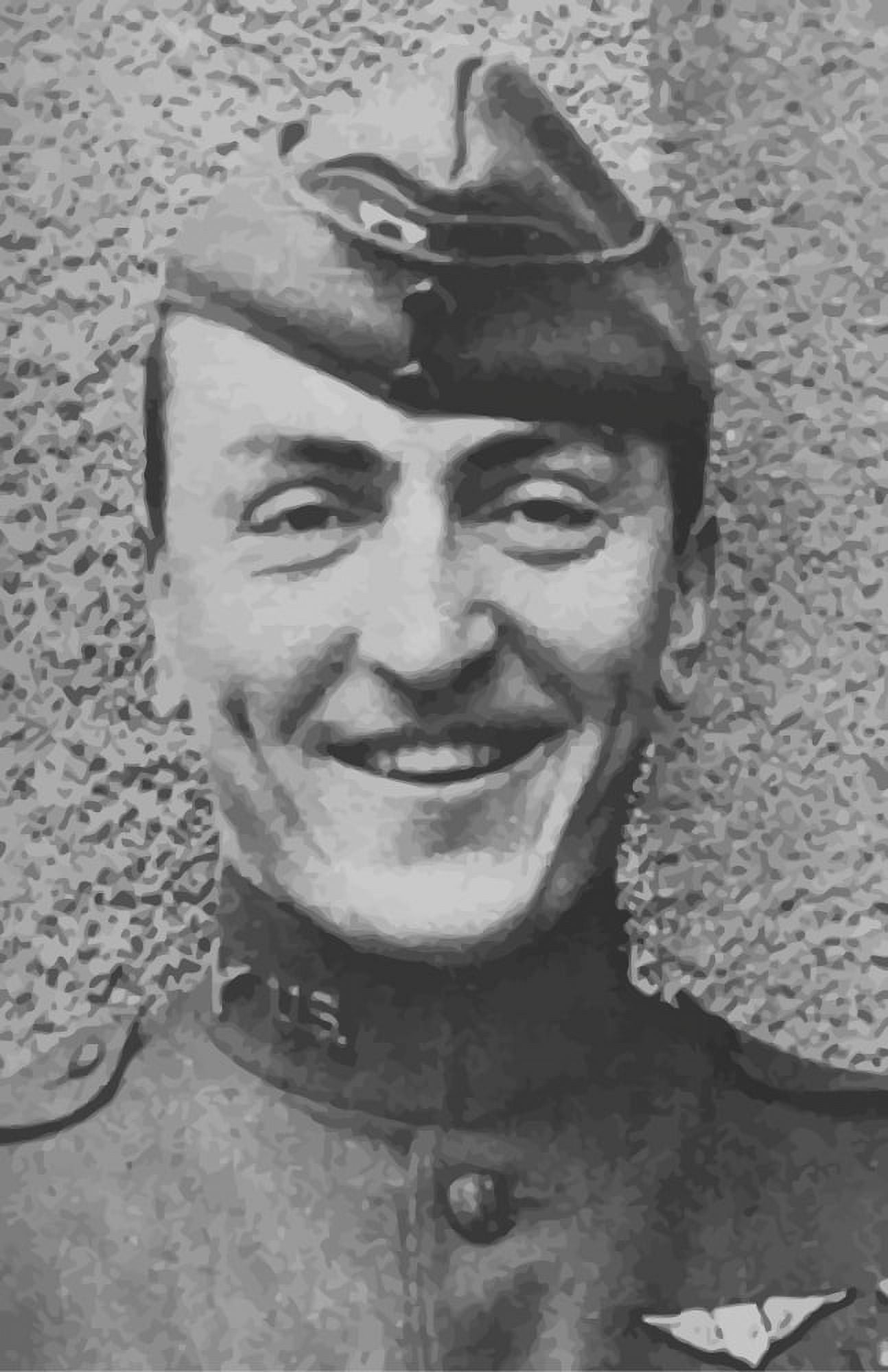 Digitally vector portrait of Eddie Rickenbacker Canvas Art - John ParrotStocktrek Images (23 x 35)