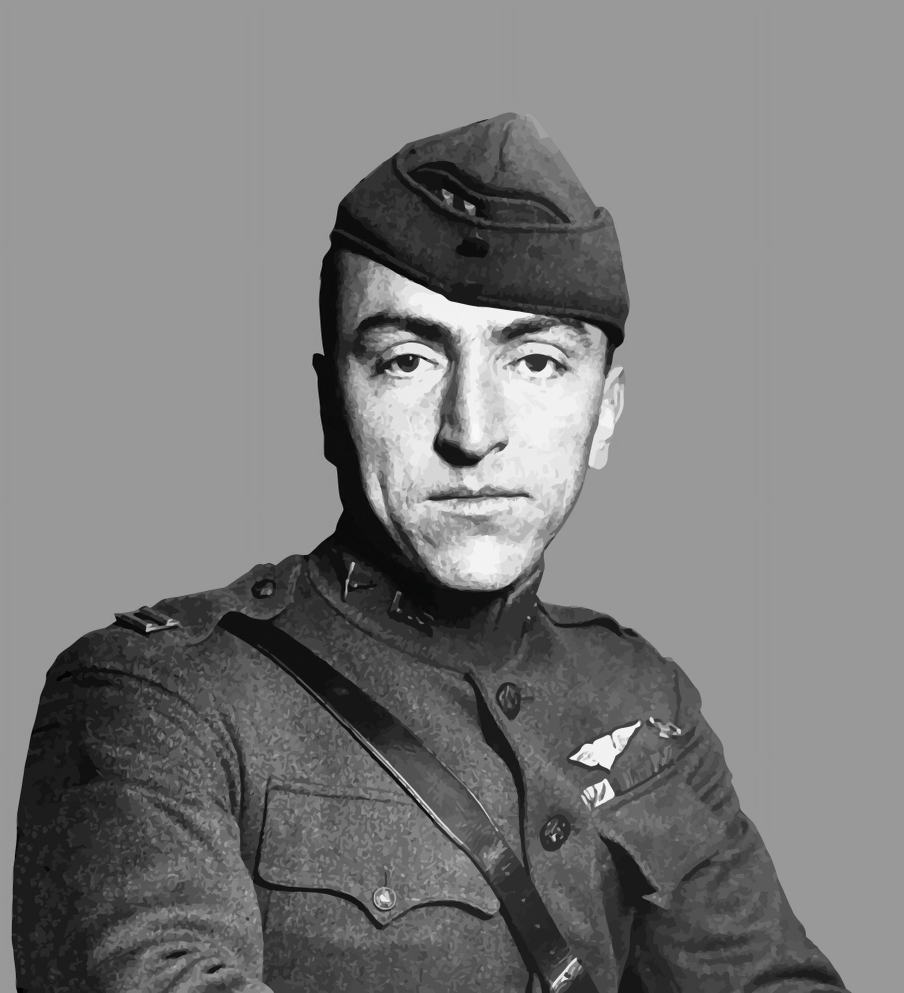 Digitally vector portrait of Eddie Rickenbacker Canvas Art - John ParrotStocktrek Images (27 x 30)