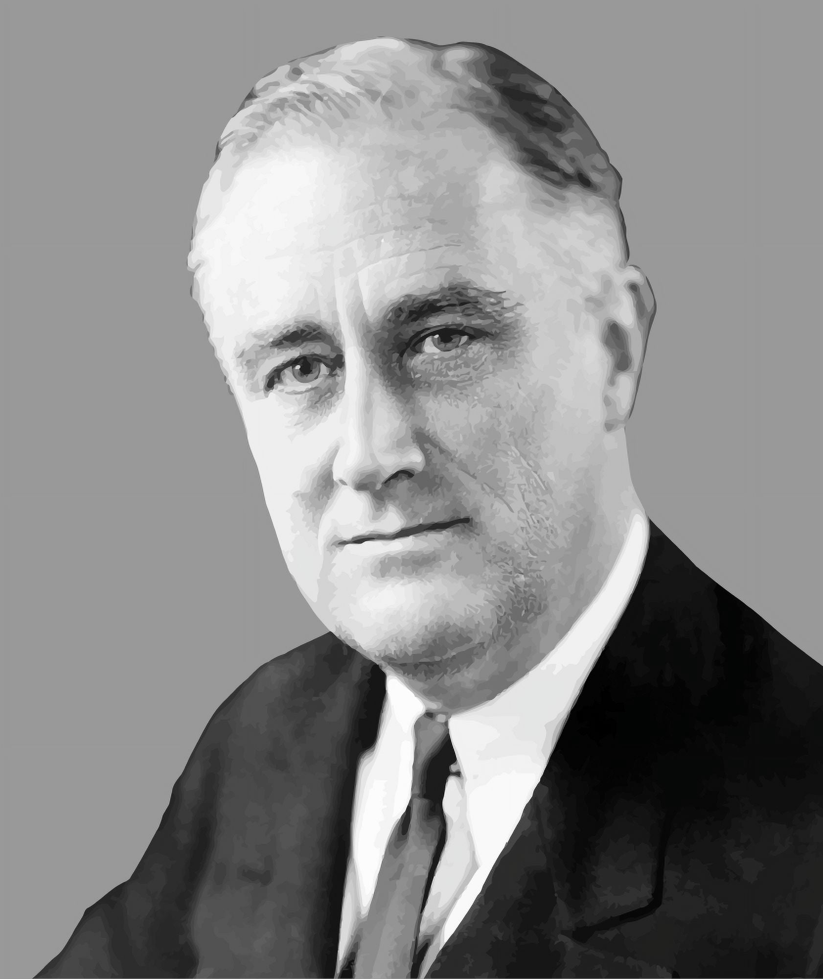 Digitally vector portrait of Franklin Delano Roosevelt Canvas Art - John ParrotStocktrek Images (26 x 31)