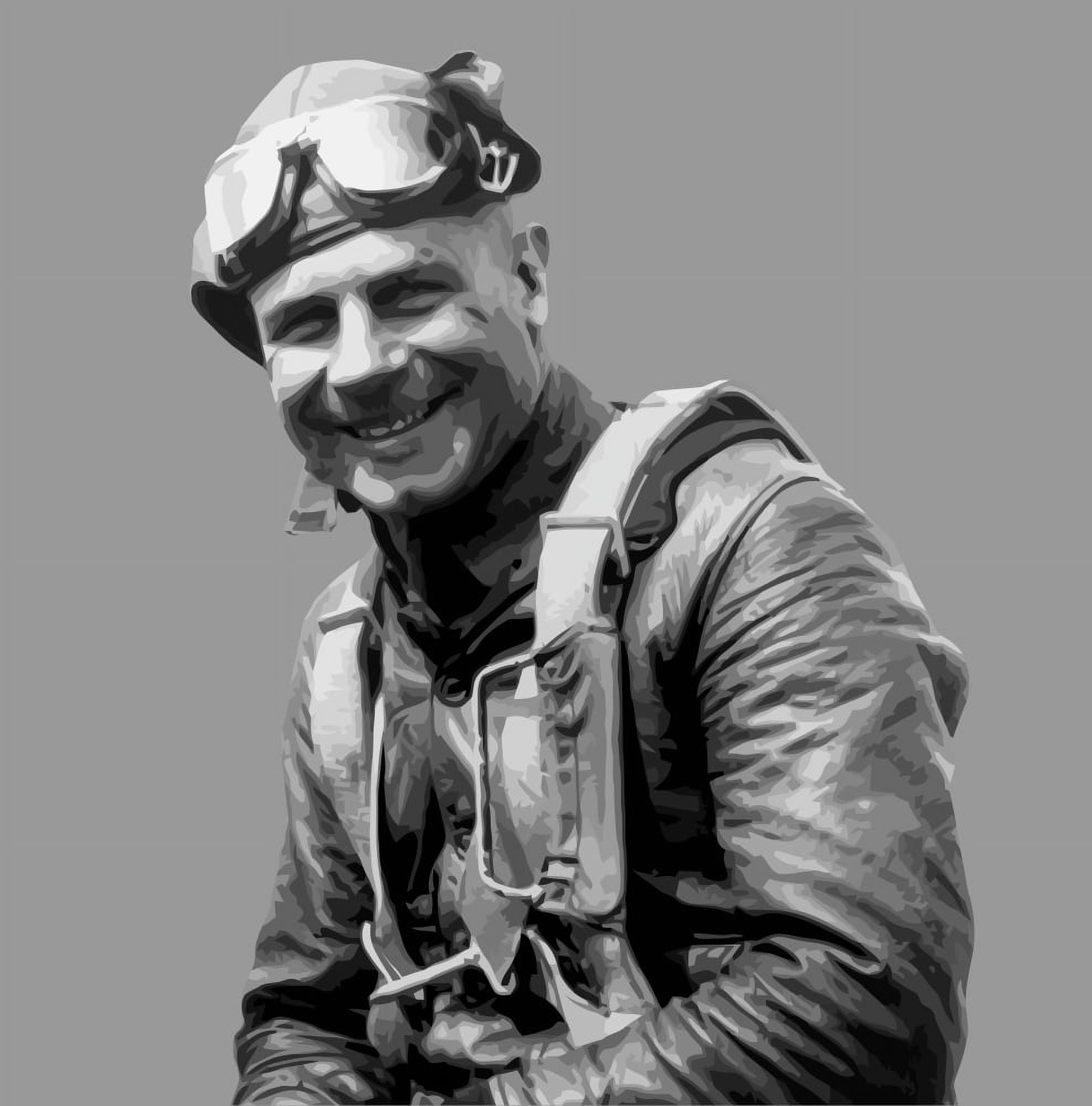 Digitally vector portrait of General James Harold Doolittle Canvas Art - John ParrotStocktrek Images (28 x 29)