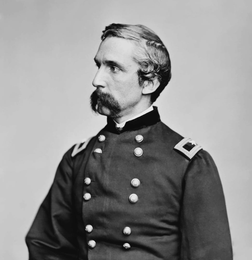 Digitally vector portrait of General Joshua Lawrence Chamberlain Canvas Art - John ParrotStocktrek Images (28 x 29)