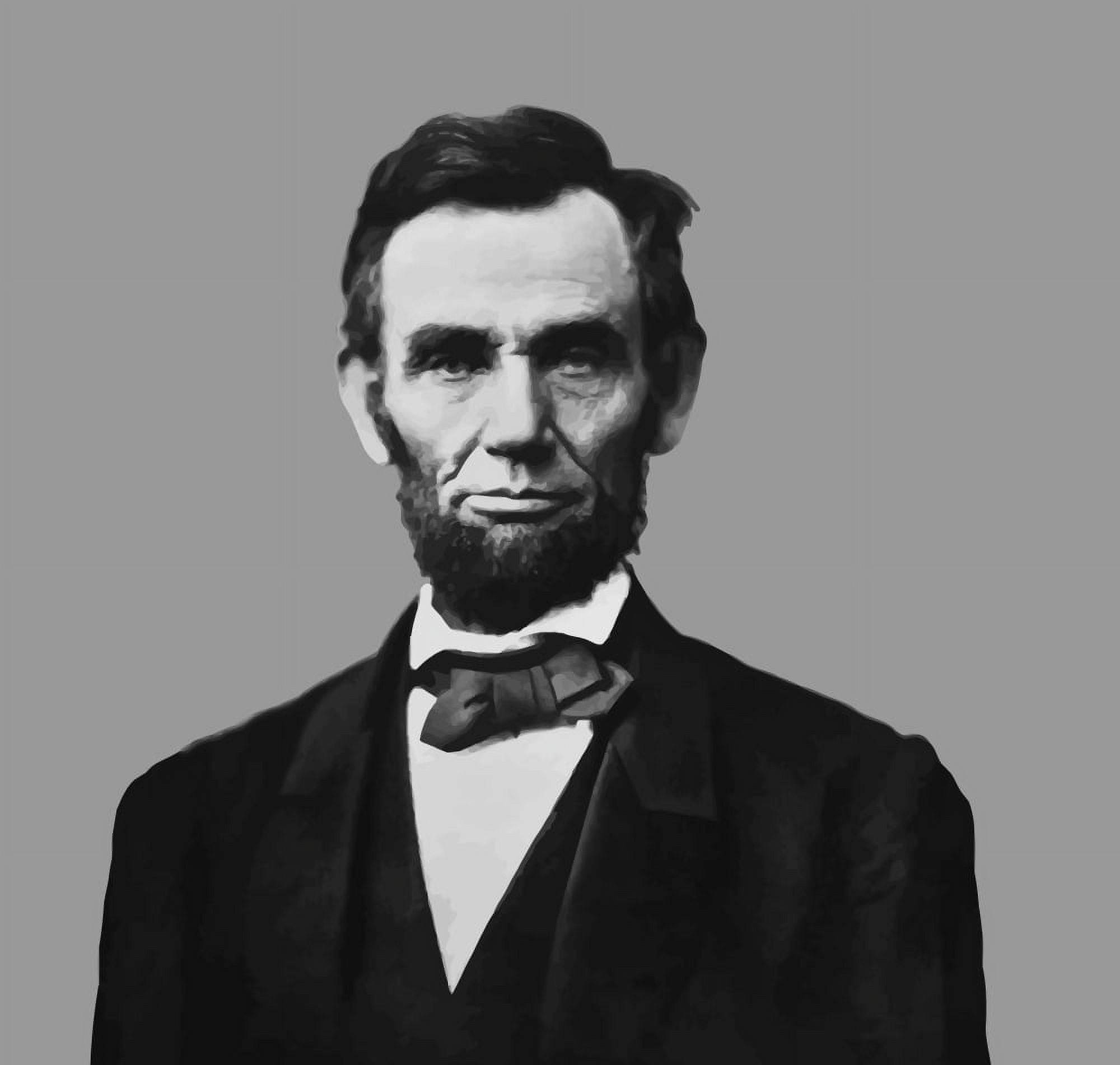 Digitally vector portrait of President Abraham Lincoln Canvas Art - John ParrotStocktrek Images (29 x 28)