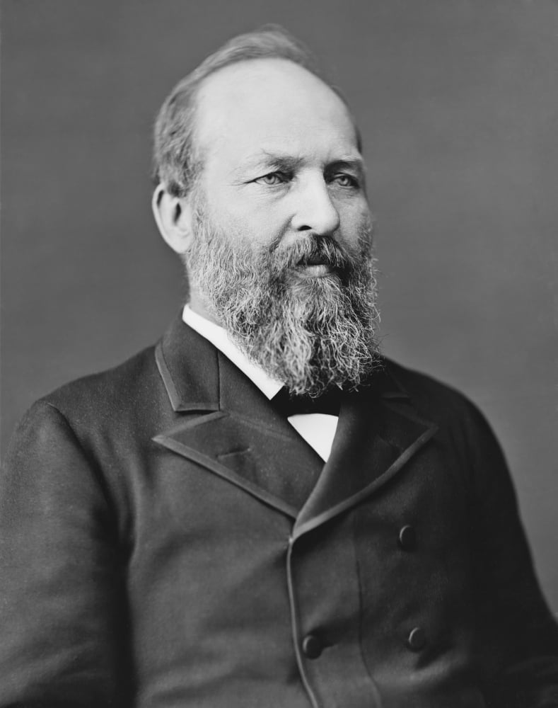 Digitally vector portrait of President James Garfield Canvas Art - John ParrotStocktrek Images (13 x 16)