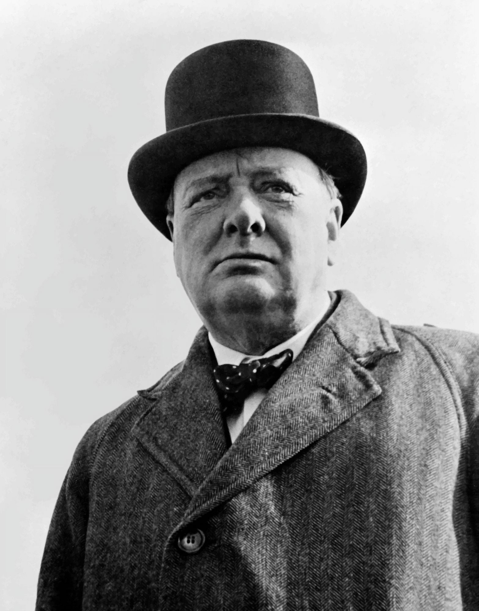 Digitally vector portrait of Sir Winston Churchill Canvas Art - John ParrotStocktrek Images (13 x 16)