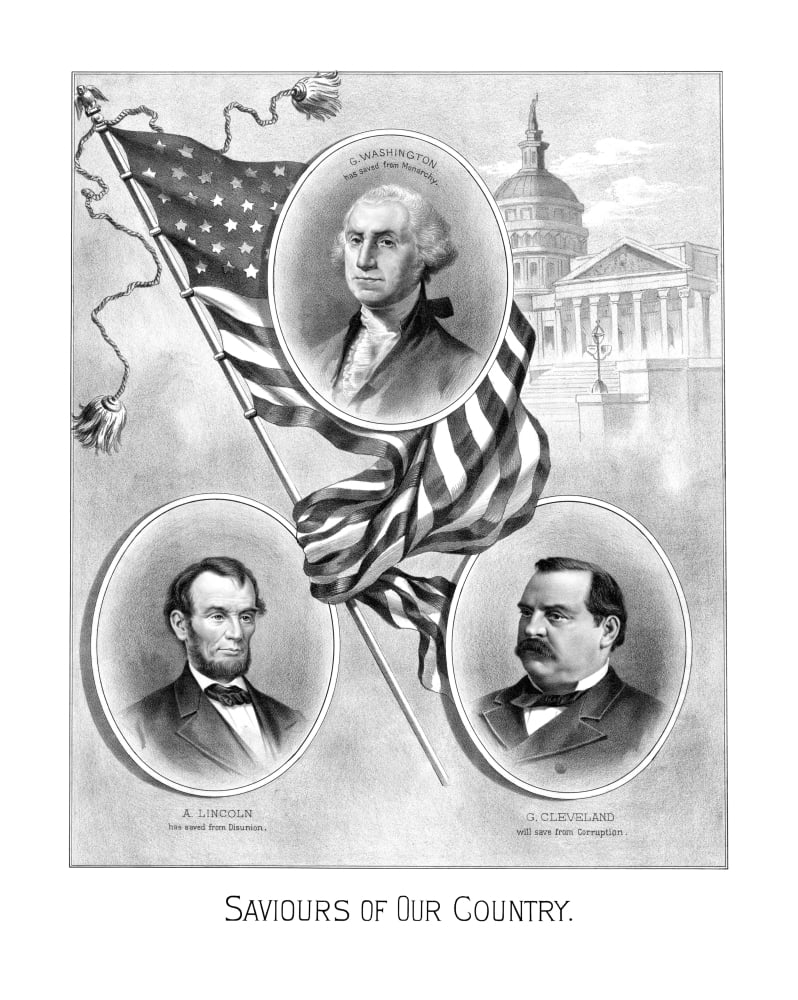 Digitally vintage American history print Canvas Art - John ParrotStocktrek Images (13 x 16)