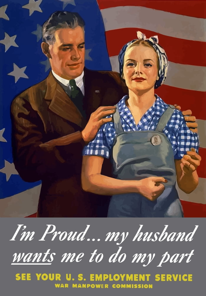 Digitally war propaganda poster Canvas Art - John ParrotStocktrek Images (12 x 17)