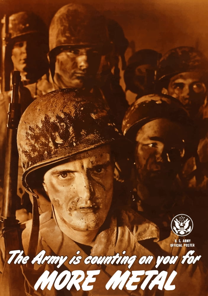 Digitally war propaganda poster Canvas Art - John ParrotStocktrek Images (12 x 17)