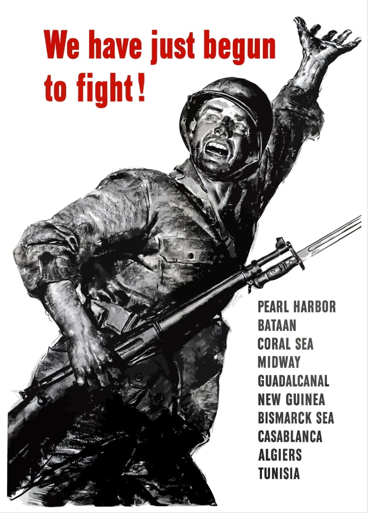 Digitally war propaganda poster Canvas Art - John ParrotStocktrek Images (12 x 17)
