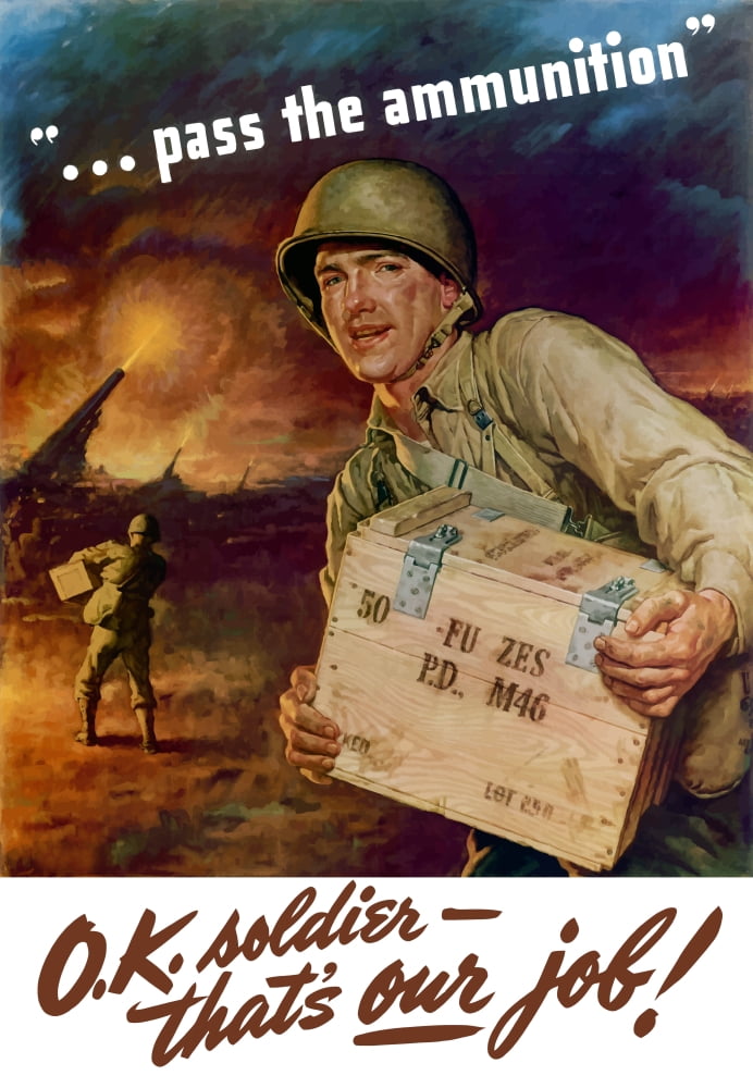 Digitally war propaganda poster Canvas Art - John ParrotStocktrek Images (12 x 17)