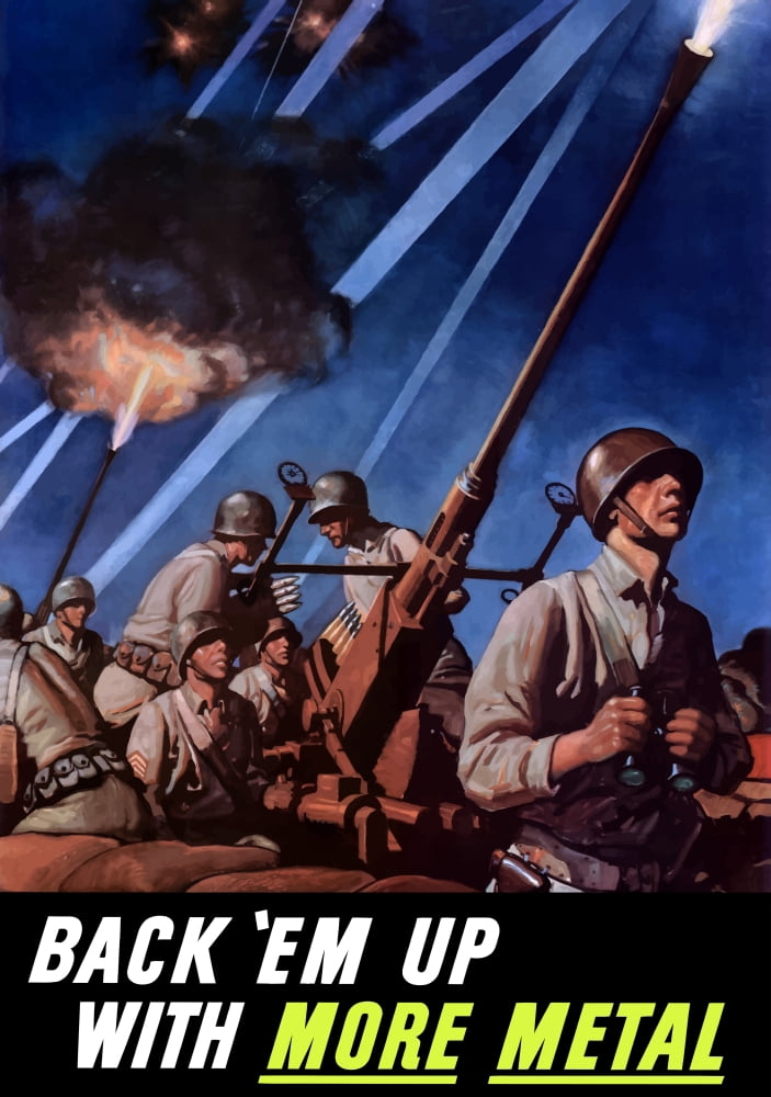 Digitally restored war propaganda poster Canvas Art - John ParrotStocktrek Images (12 x 17)