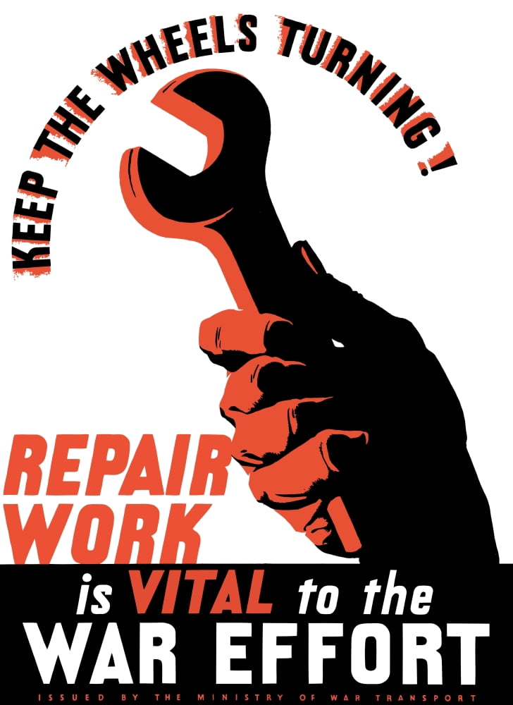 Digitally war propaganda poster Canvas Art - John ParrotStocktrek Images (12 x 17)