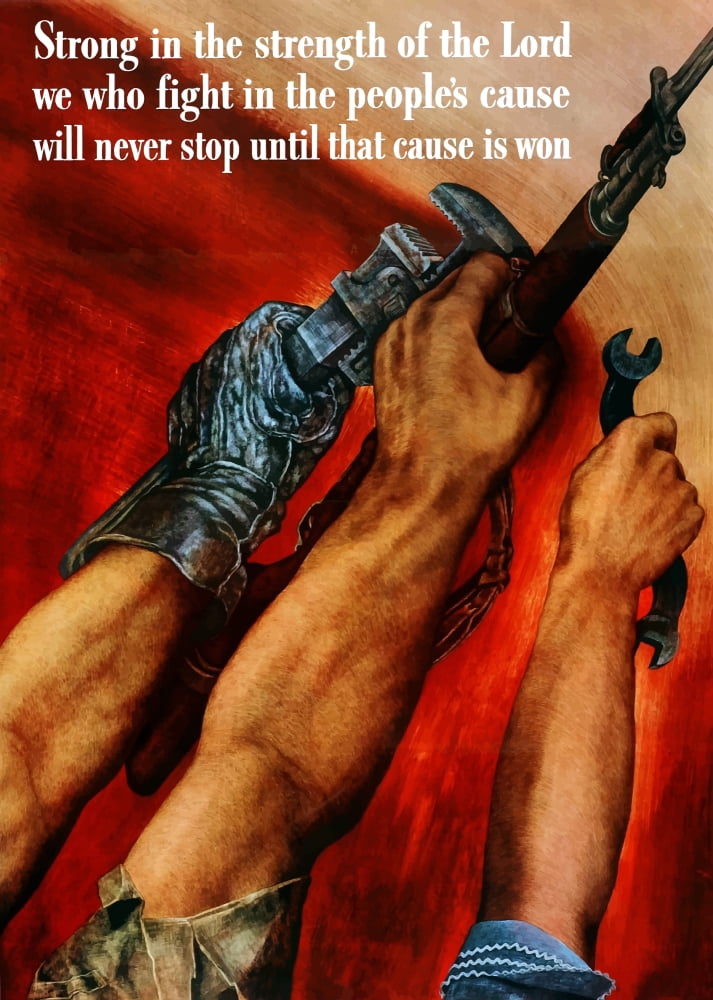 Digitally war propaganda poster Canvas Art - John ParrotStocktrek Images (12 x 17)