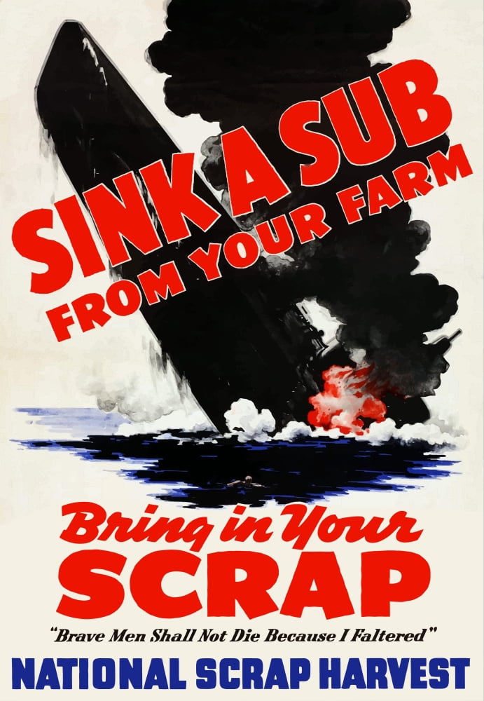 Digitally war propaganda poster Canvas Art - John ParrotStocktrek Images (12 x 18)