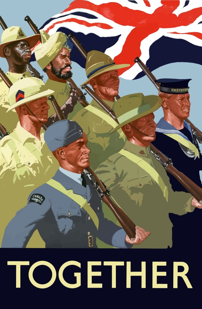 Digitally war propaganda poster Canvas Art - John ParrotStocktrek Images (12 x 18)
