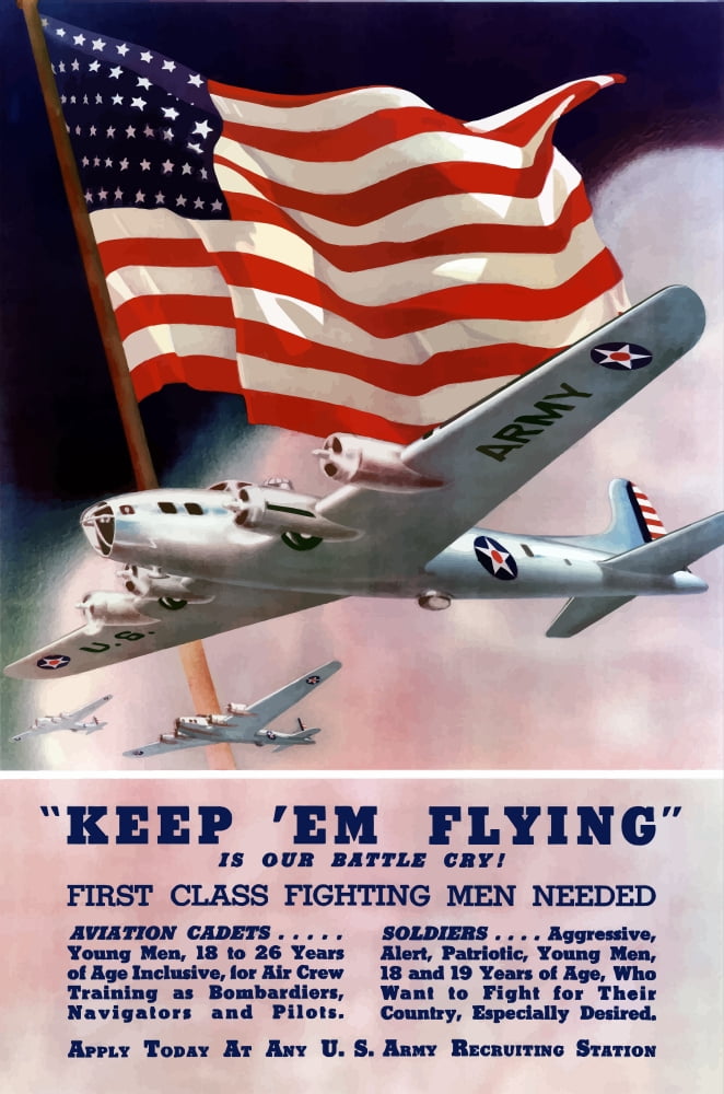 Digitally restored war propaganda poster Canvas Art - John ParrotStocktrek Images (12 x 18)