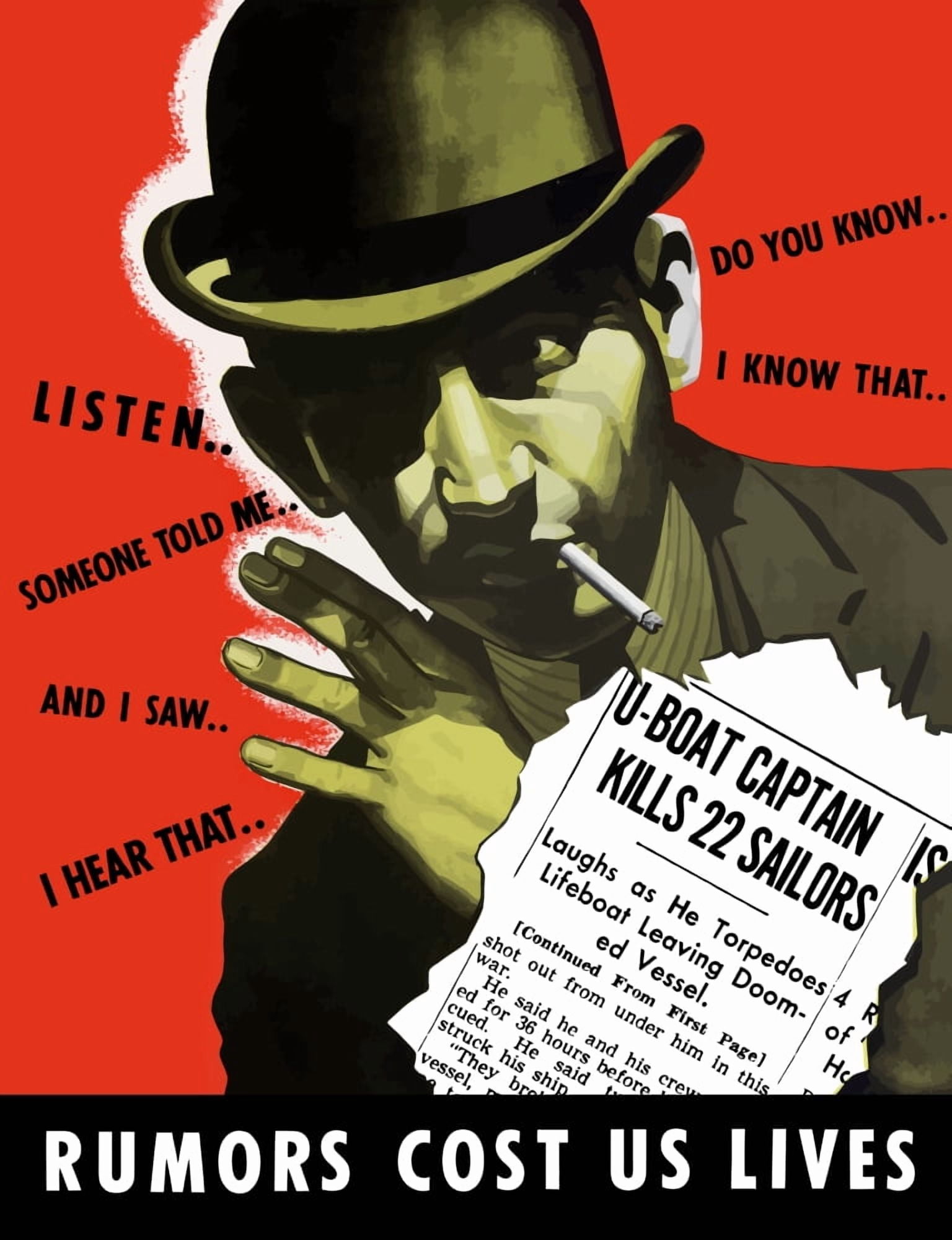 Digitally war propaganda poster Canvas Art - John ParrotStocktrek Images (13 x 16)