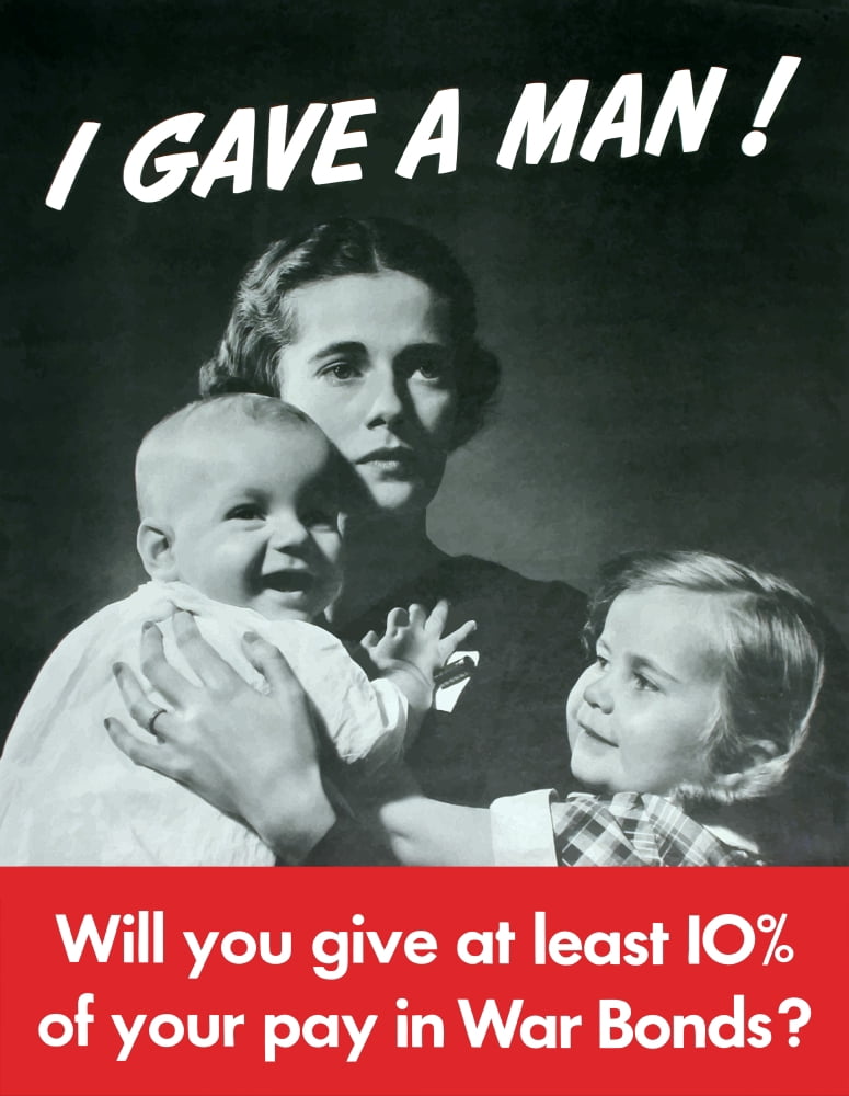 Digitally war propaganda poster Canvas Art - John ParrotStocktrek Images (13 x 16)