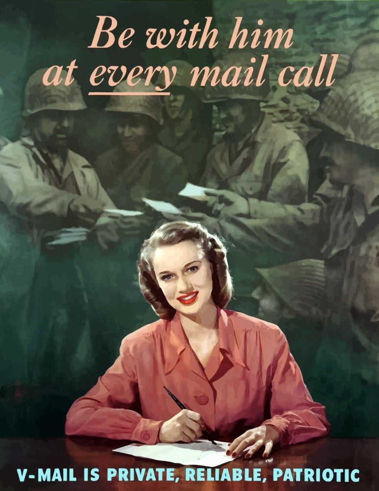 Digitally war propaganda poster Canvas Art - John ParrotStocktrek Images (13 x 16)
