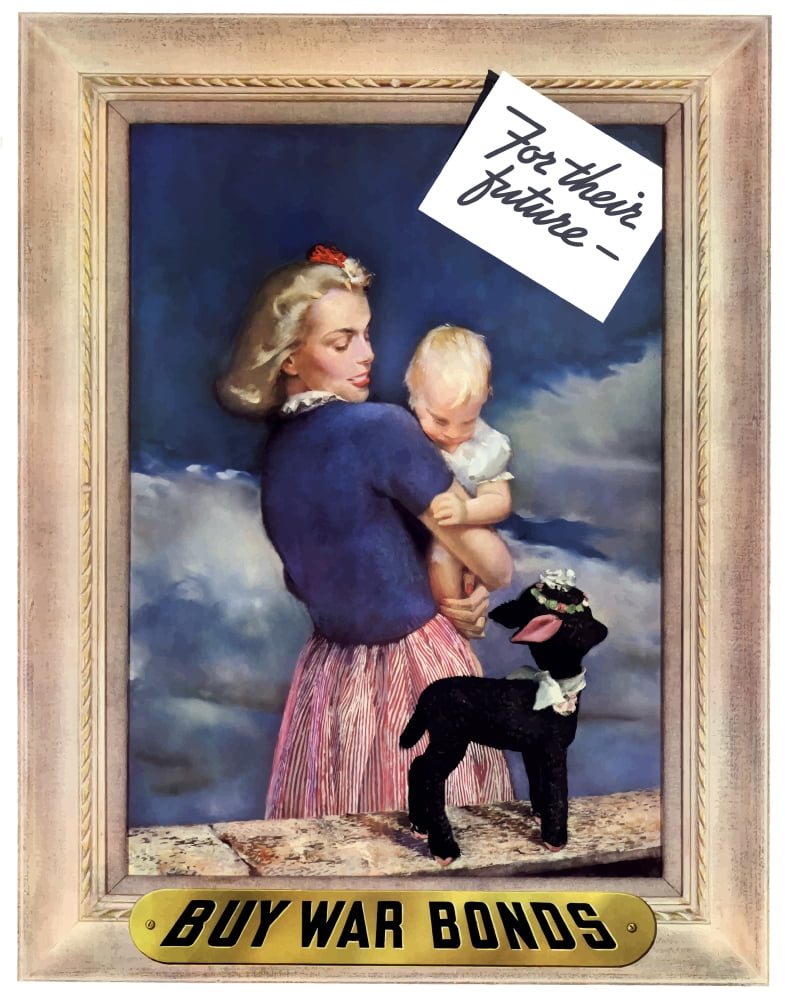 Digitally war propaganda poster Canvas Art - John ParrotStocktrek Images (13 x 16)