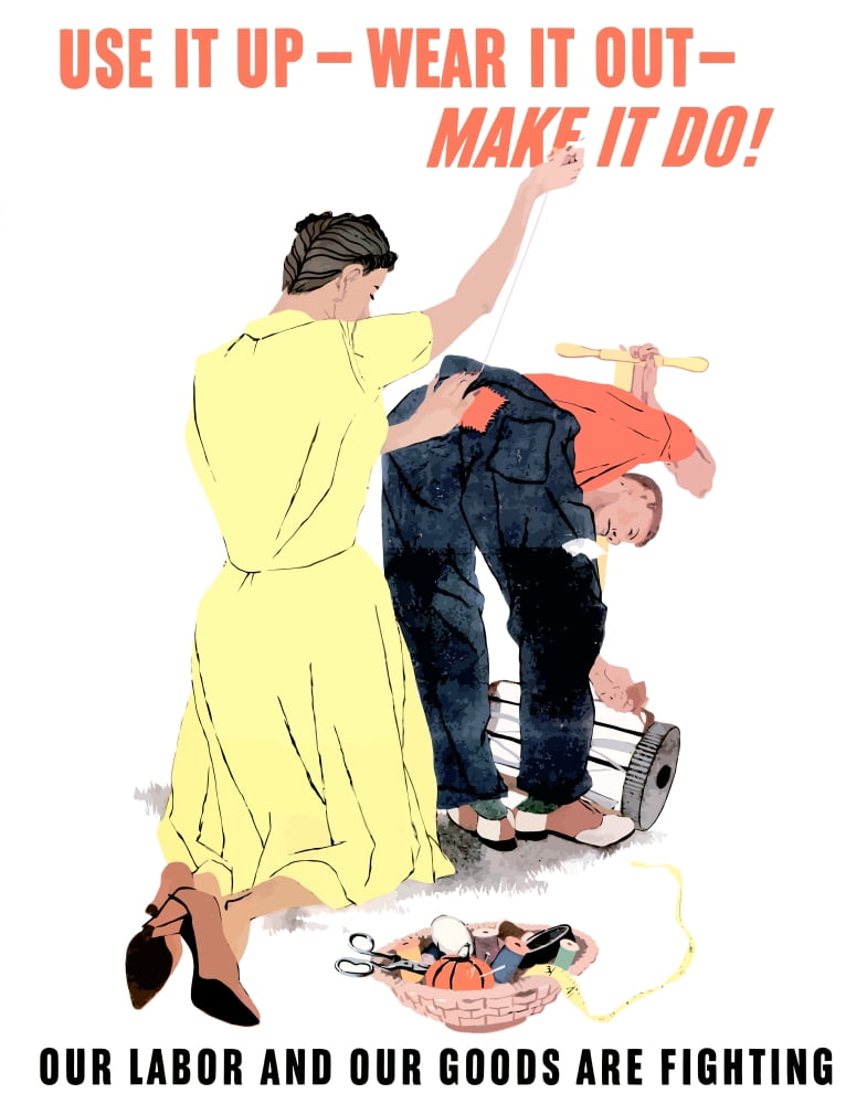 Digitally restored war propaganda poster Canvas Art - John ParrotStocktrek Images (13 x 16)