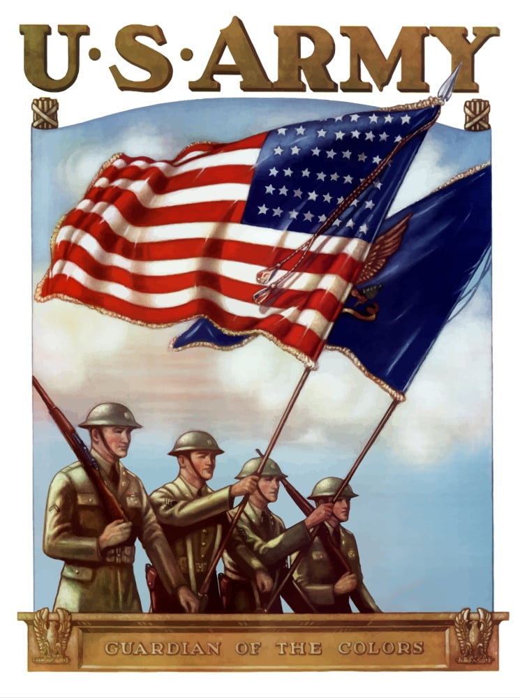 Digitally war propaganda poster Canvas Art - John ParrotStocktrek Images (13 x 17)