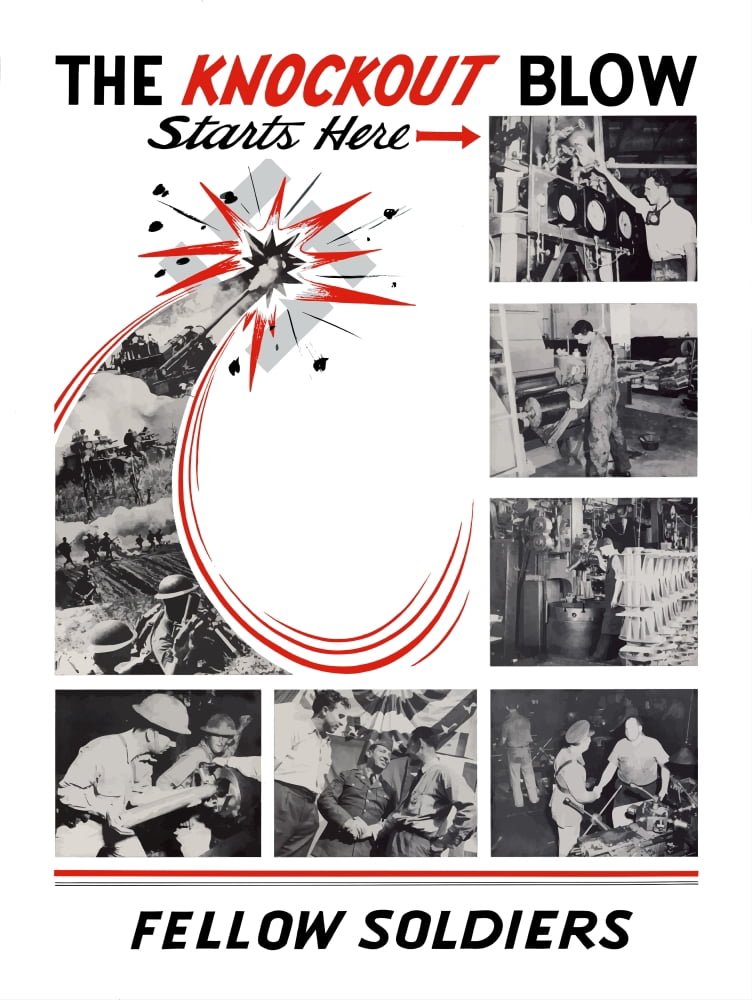 Digitally war propaganda poster Canvas Art - John ParrotStocktrek Images (13 x 17)