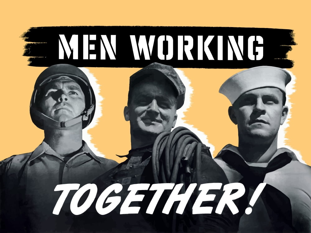 Digitally war propaganda poster Canvas Art - John ParrotStocktrek Images (17 x 13)