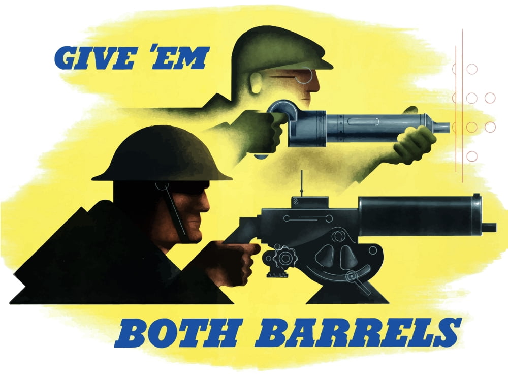 Digitally war propaganda poster Canvas Art - John ParrotStocktrek Images (17 x 13)