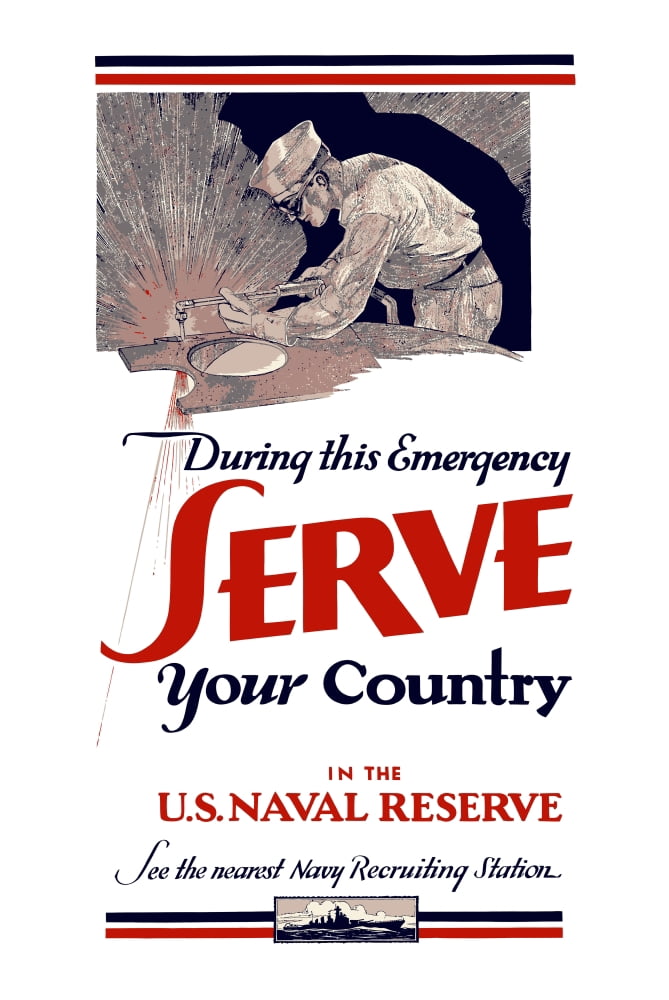 Digitally war propaganda poster Canvas Art - John ParrotStocktrek Images (23 x 34)