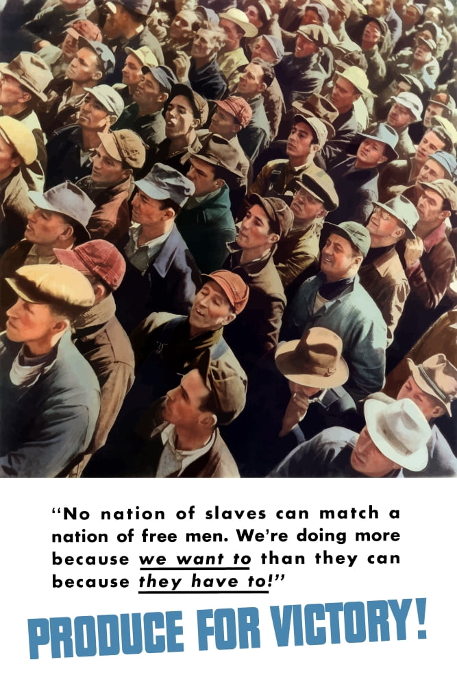 Digitally war propaganda poster Canvas Art - John ParrotStocktrek Images (23 x 35)
