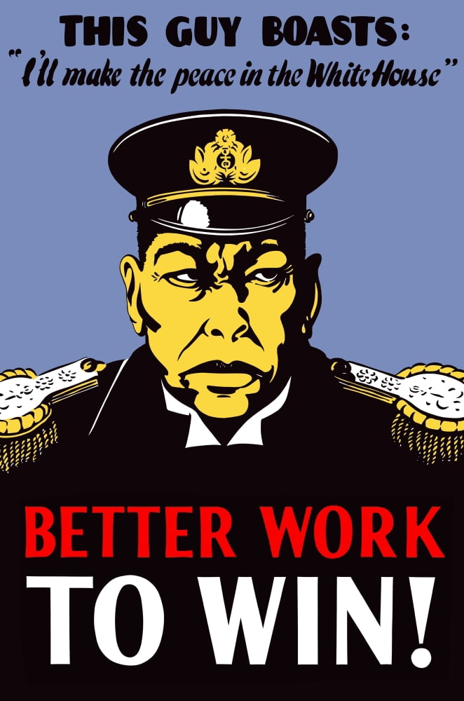 Digitally war propaganda poster Canvas Art - John ParrotStocktrek Images (23 x 35)