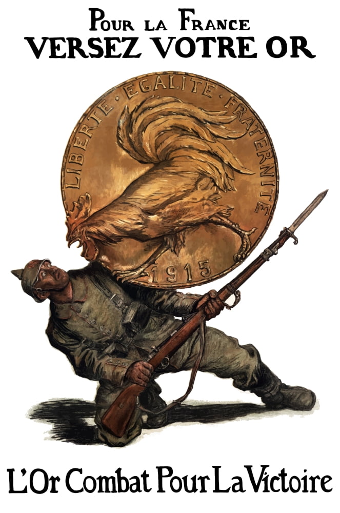 Digitally war propaganda poster Canvas Art - John ParrotStocktrek Images (23 x 35)