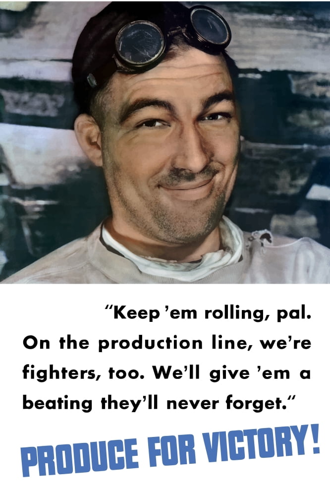 Digitally war propaganda poster Canvas Art - John ParrotStocktrek Images (23 x 35)