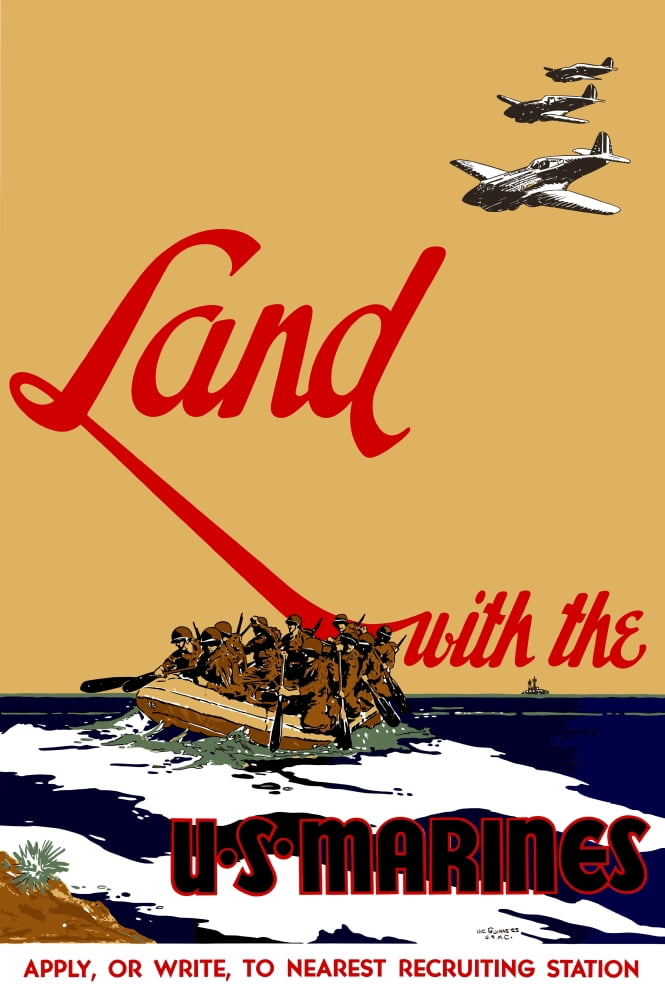 Digitally war propaganda poster Canvas Art - John ParrotStocktrek Images (23 x 35)