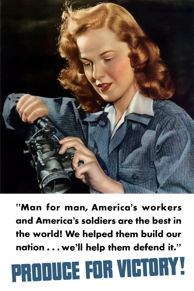 Digitally war propaganda poster Canvas Art - John ParrotStocktrek Images (23 x 35)