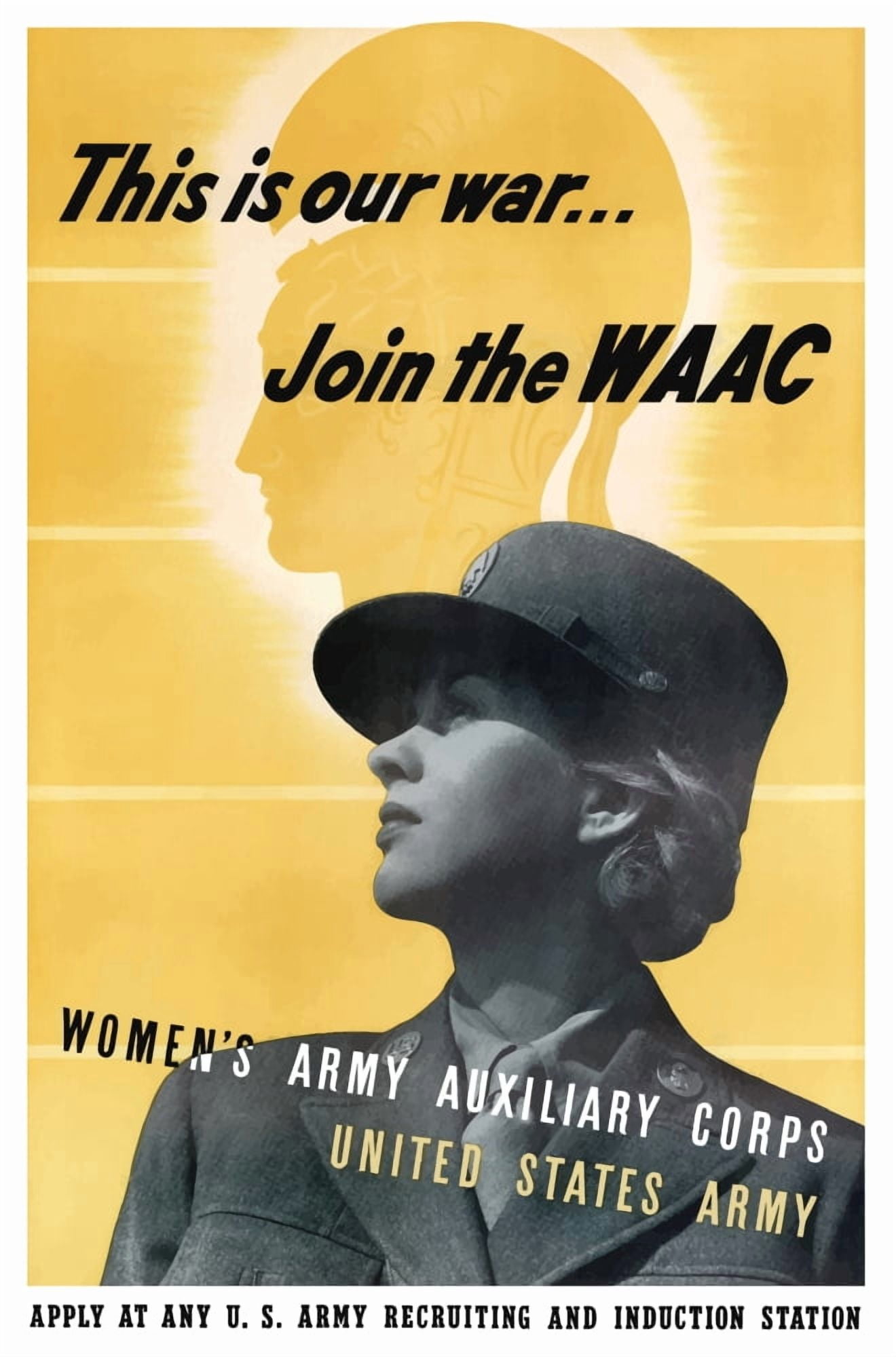 Digitally war propaganda poster Canvas Art - John ParrotStocktrek Images (23 x 35)