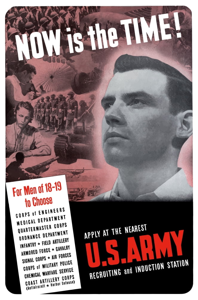 Digitally war propaganda poster Canvas Art - John ParrotStocktrek Images (23 x 35)