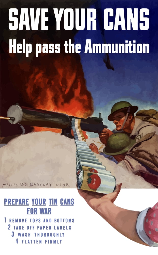 Digitally war propaganda poster Canvas Art - John ParrotStocktrek Images (23 x 36)