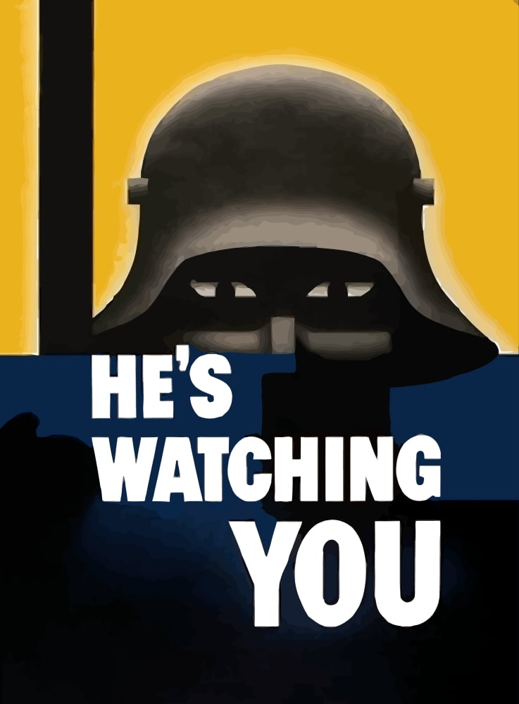 Digitally war propaganda poster Canvas Art - John ParrotStocktrek Images (24 x 33)