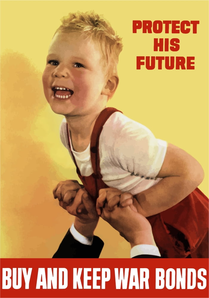 Digitally war propaganda poster Canvas Art - John ParrotStocktrek Images (24 x 34)