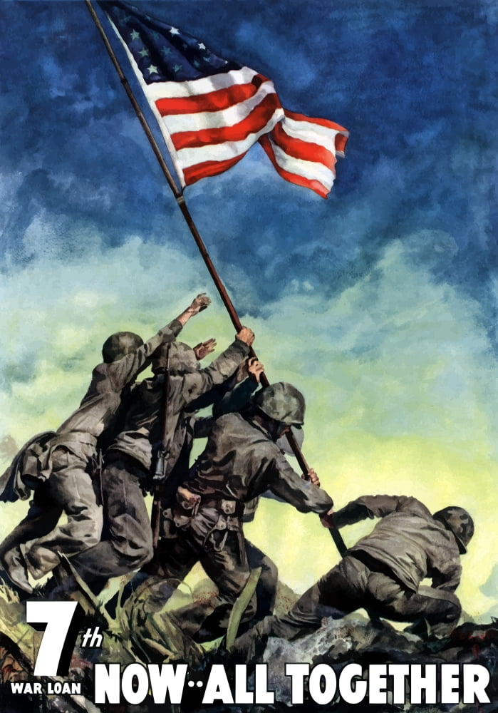 Digitally war propaganda poster Canvas Art - John ParrotStocktrek Images (24 x 34)