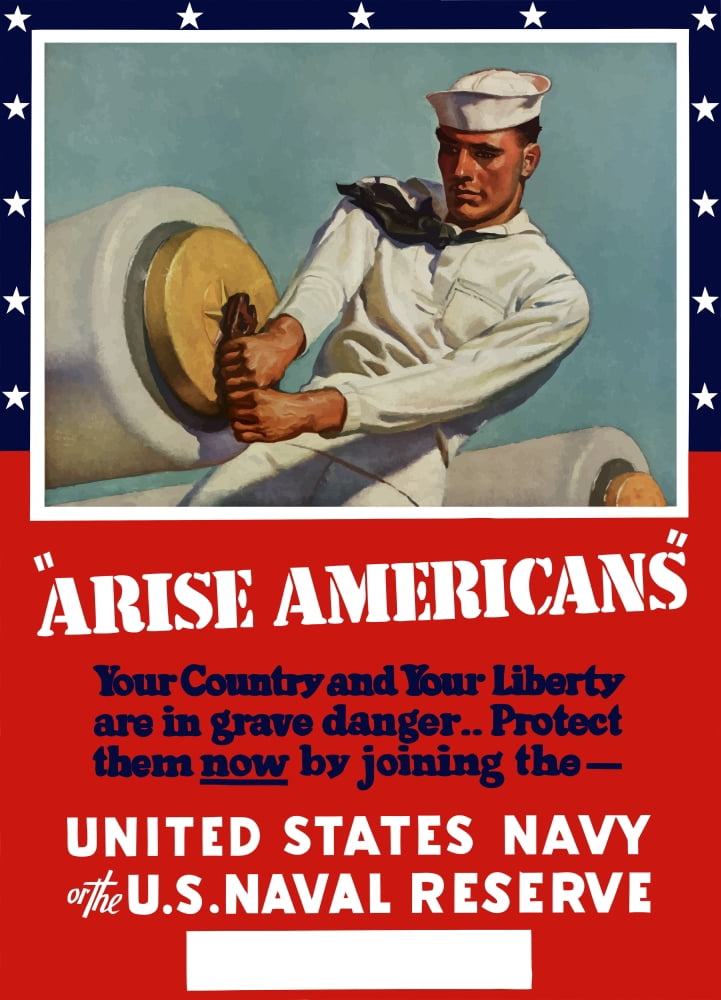 Digitally war propaganda poster Canvas Art - John ParrotStocktrek Images (24 x 34)