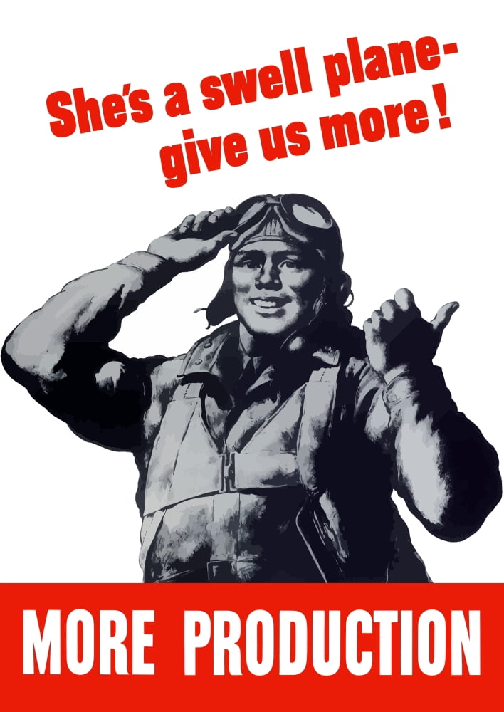 Digitally war propaganda poster Canvas Art - John ParrotStocktrek Images (24 x 34)