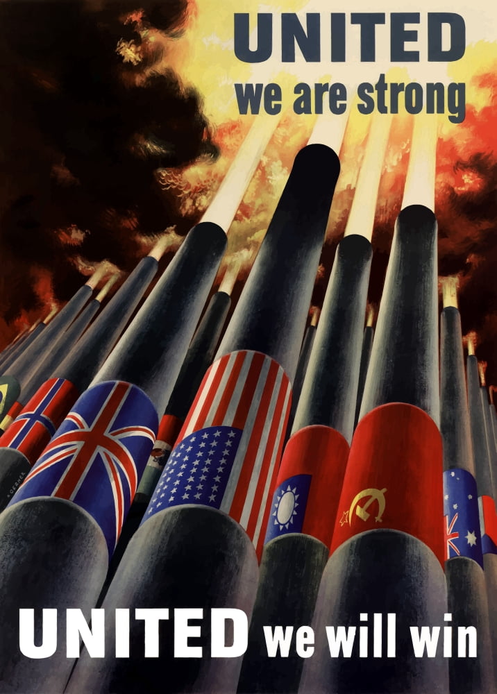 Digitally war propaganda poster Canvas Art - John ParrotStocktrek Images (24 x 34)