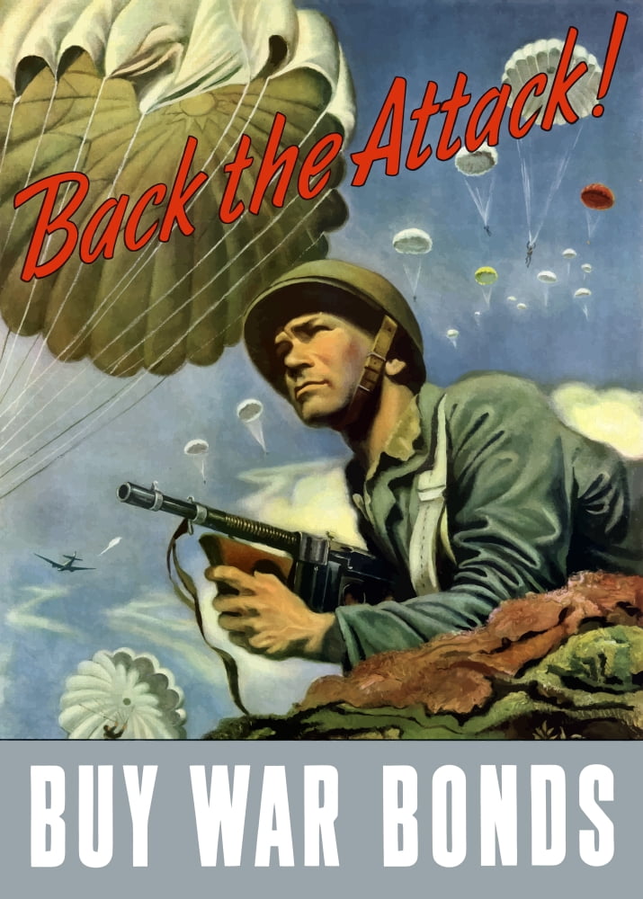 Digitally war propaganda poster Canvas Art - John ParrotStocktrek Images (24 x 34)