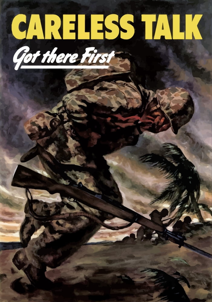 Digitally war propaganda poster Canvas Art - John ParrotStocktrek Images (24 x 34)