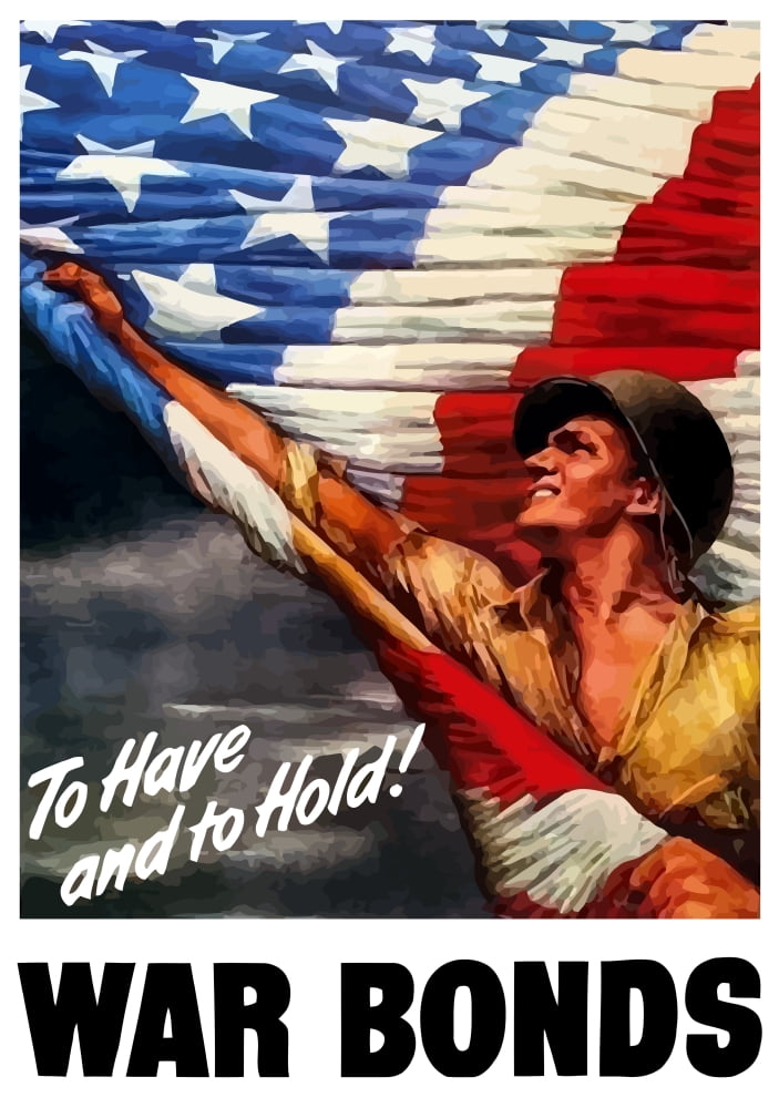 Digitally war propaganda poster Canvas Art - John ParrotStocktrek Images (24 x 34)